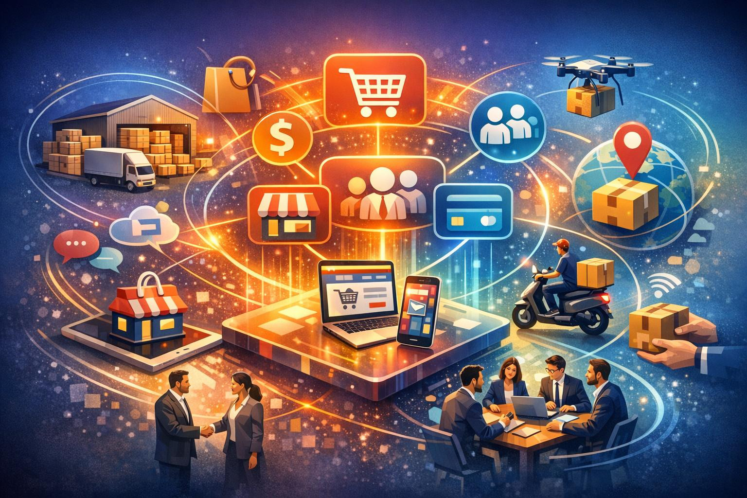 Effective e-commerce that increases sales and simplifies administration    < E-commerce partner  gives a leading role to any online shop and trademark that w