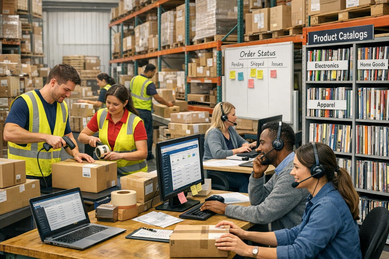 Administration   of optimised orders ensures that buyers receive their orders quickly, safely and without confusion. The focus of the services is the processing