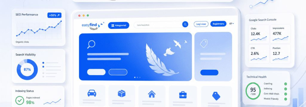 Visibilion has published a new cooperation story about its work with the EasyFind OÜ project. EasyFind.ee is a large Estonian advertising and information portal
