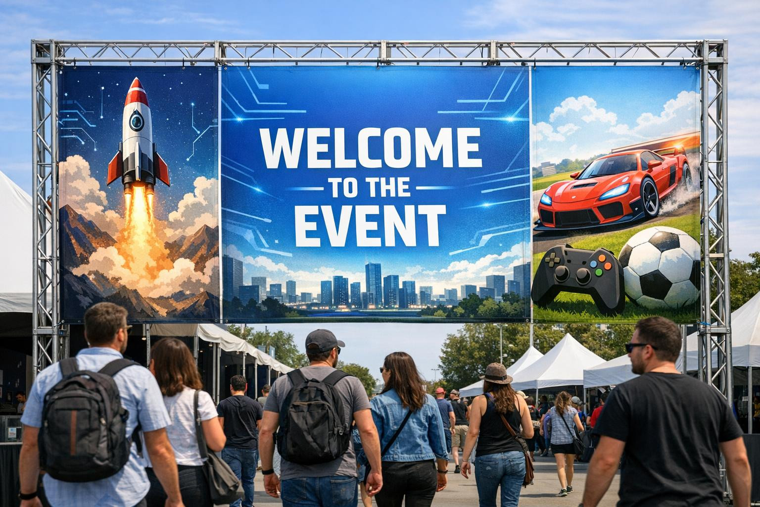 Big-format banners and print panels offer high-resolution, spectacular ...