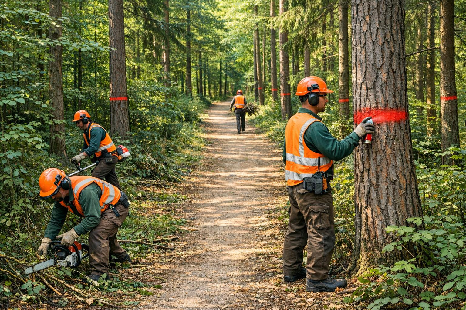 Healthy, productive and well-functioning tree: Key    Forest maintenance   keeps the tree viable, safe and economically viable. Regular harvesting removes dead 