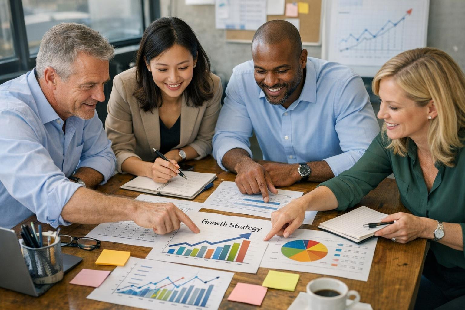 Clear a business strategy that opens up new growth opportunities     The growth strategy  combines a strategic vision and a practical action plan to increase re