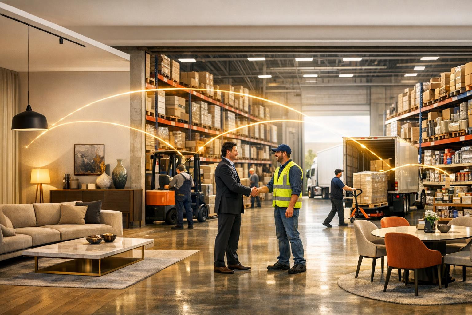 Complete mediation in the wholesale of furniture, household goods and iron goods     The mediation of furniture and accessories   combines experienced purchasin