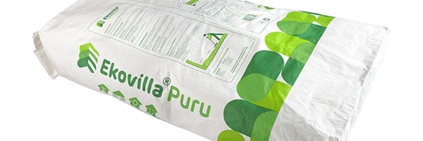 Ekovilla puru  Ekovilla isolatsioonipuru on käsitsi paigaldatav ümbertöödeldud puidukiust soojustusmaterjal. 10-kilostesse kottidesse pakendatud soojustuspuru s