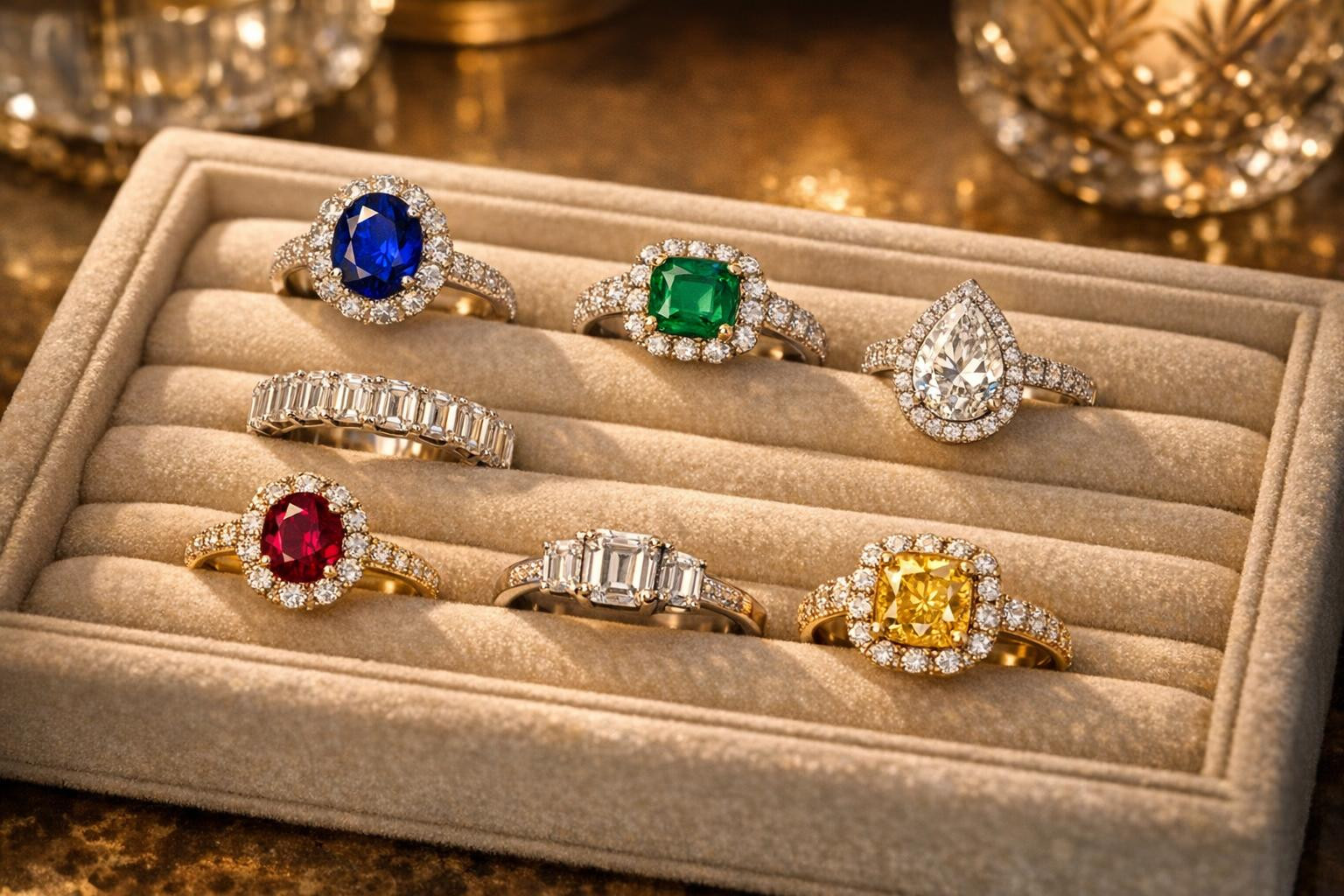 Unique collection  combines classic and modern design, offering diamonds and precious stones jewelry that mark both the engagement and the most important moment