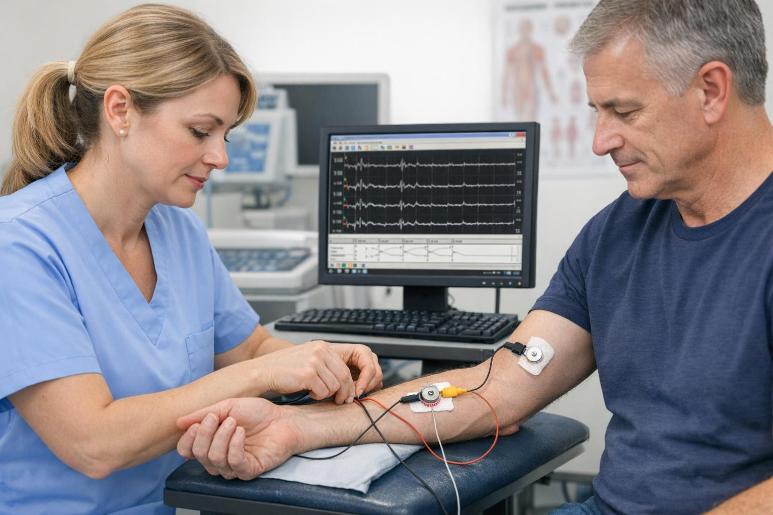 EMG or electronomyography is an objective method of nerve and ...