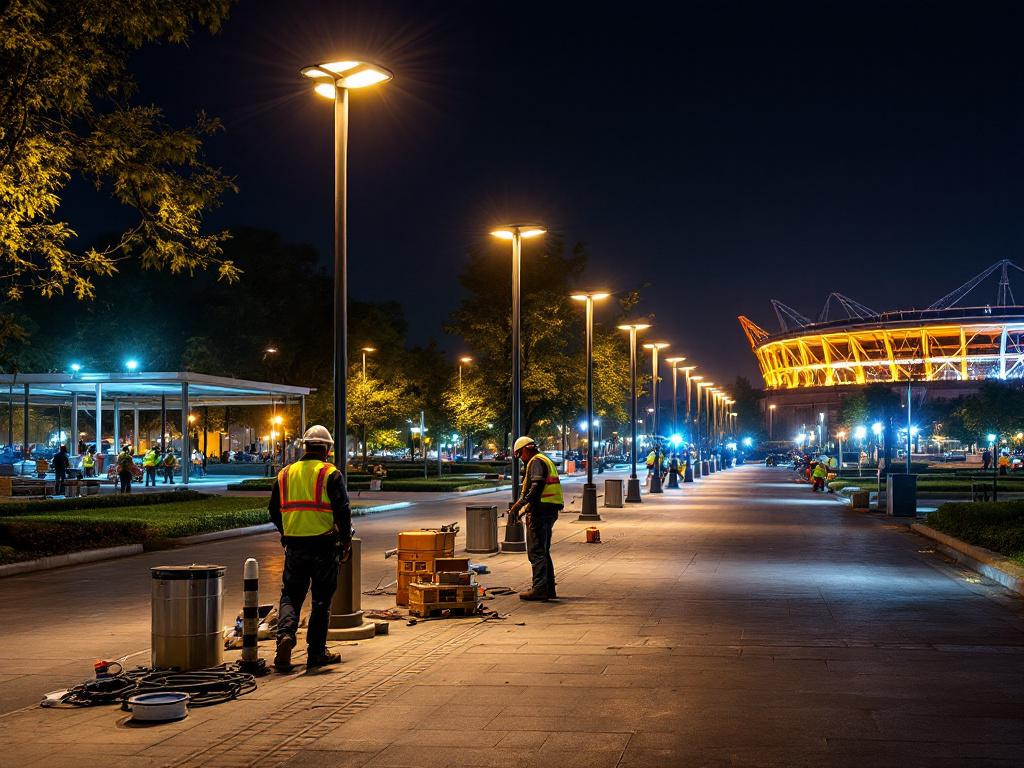Energy-efficient and durable outdoor lighting for your large fields    Professional street lighting ,  park lighting ,  stadium lighting  and general solutions 