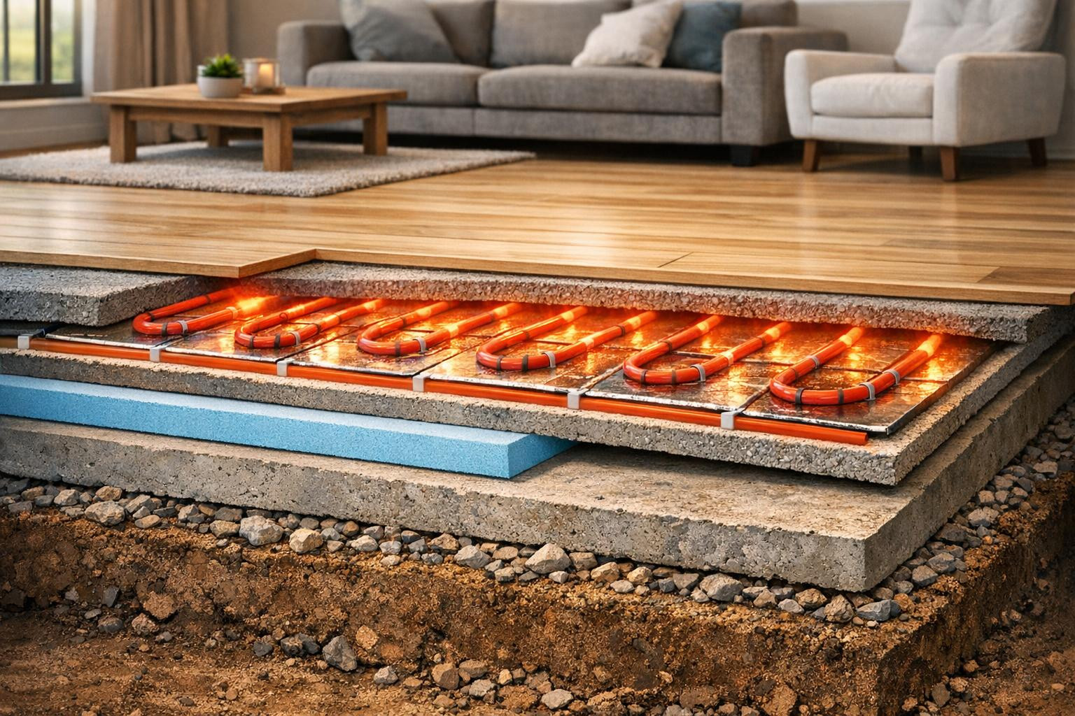 What is floor heating and why it is worth choosing     Floor heating   creates equal and pleasant heat in the rooms from the bottom of the foot, removing the fe