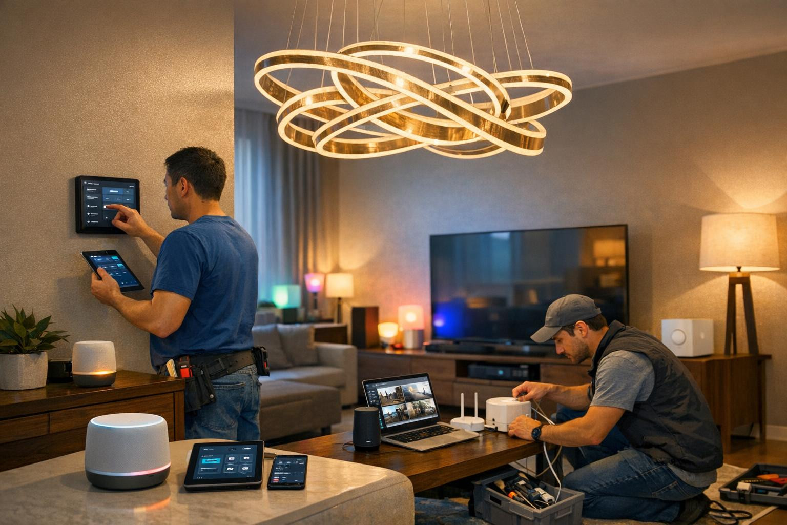 Energy-efficient lighting and smart home with clear instructions    Provides a full service connecting modern LED lighting systems, smart home functions and rel