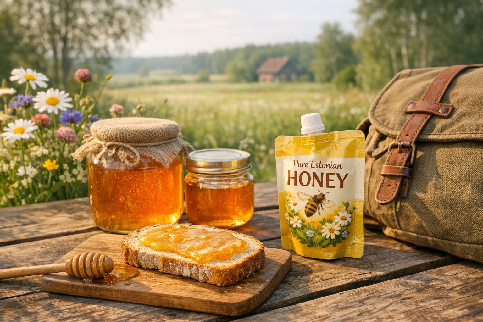 We are a small family company that manufactures and sells directly to consumers honey from the flowering areas of the fields and forests of Northern Estonia. Si