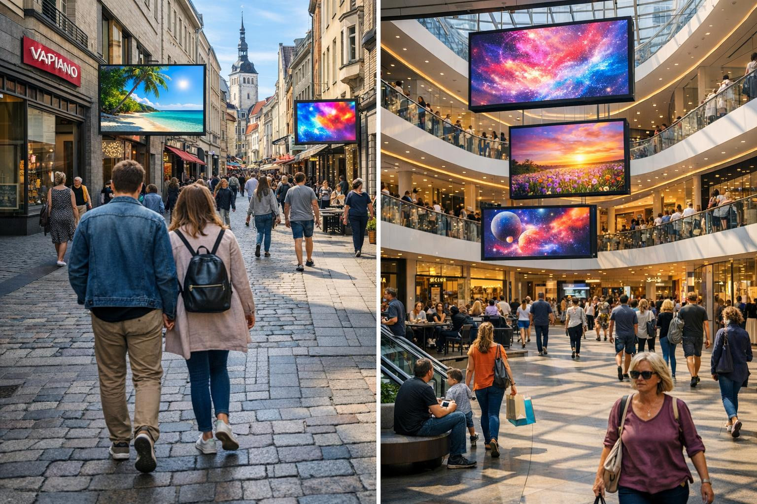 We help brands reach local consumers where people are actually moving - to city space, shopping centers and inside shops. Our approach is practical and local: t