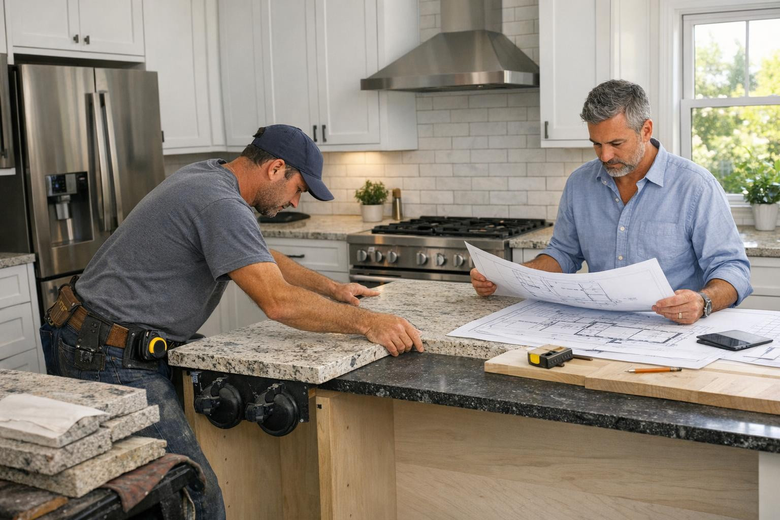 Our goal is to bring durable and modern stone surfaces with practical service to construction and interior design. We work with both individuals and professiona