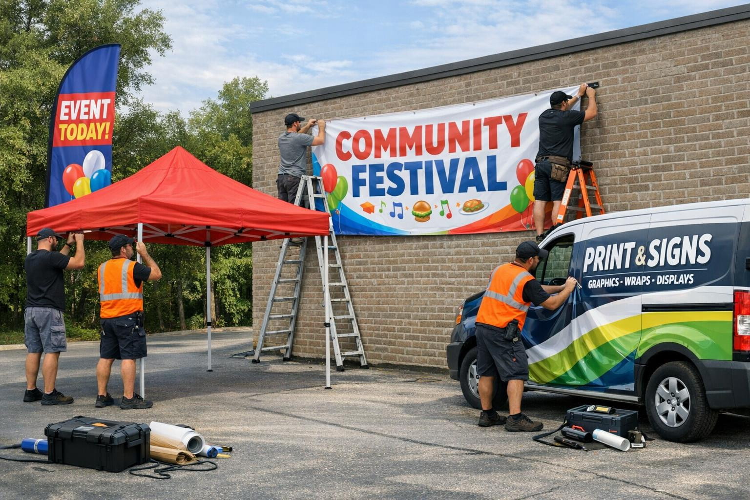 Our goal is to be a reliable local partner to whom companies, event organizers, agencies and private individuals turn when professional brand elements are requi