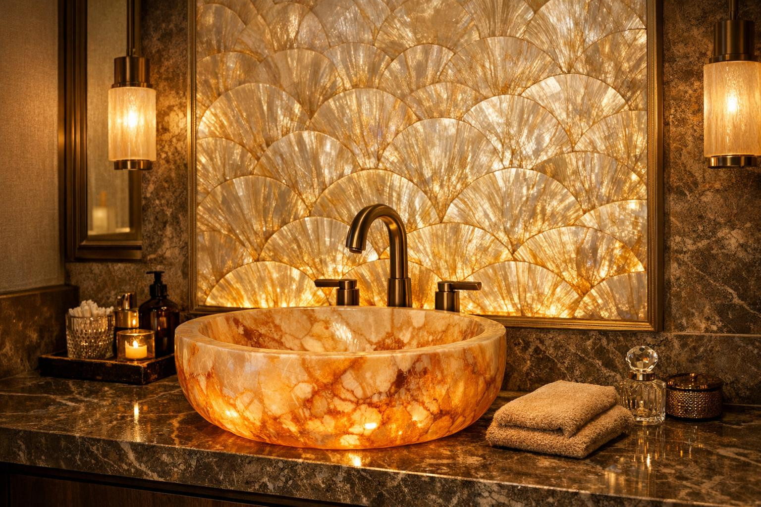 We create elements that enrich handicrafts and design-centred interiors, centred on real semi-precious stones and permeable pärlmutter. We work to highlight mat