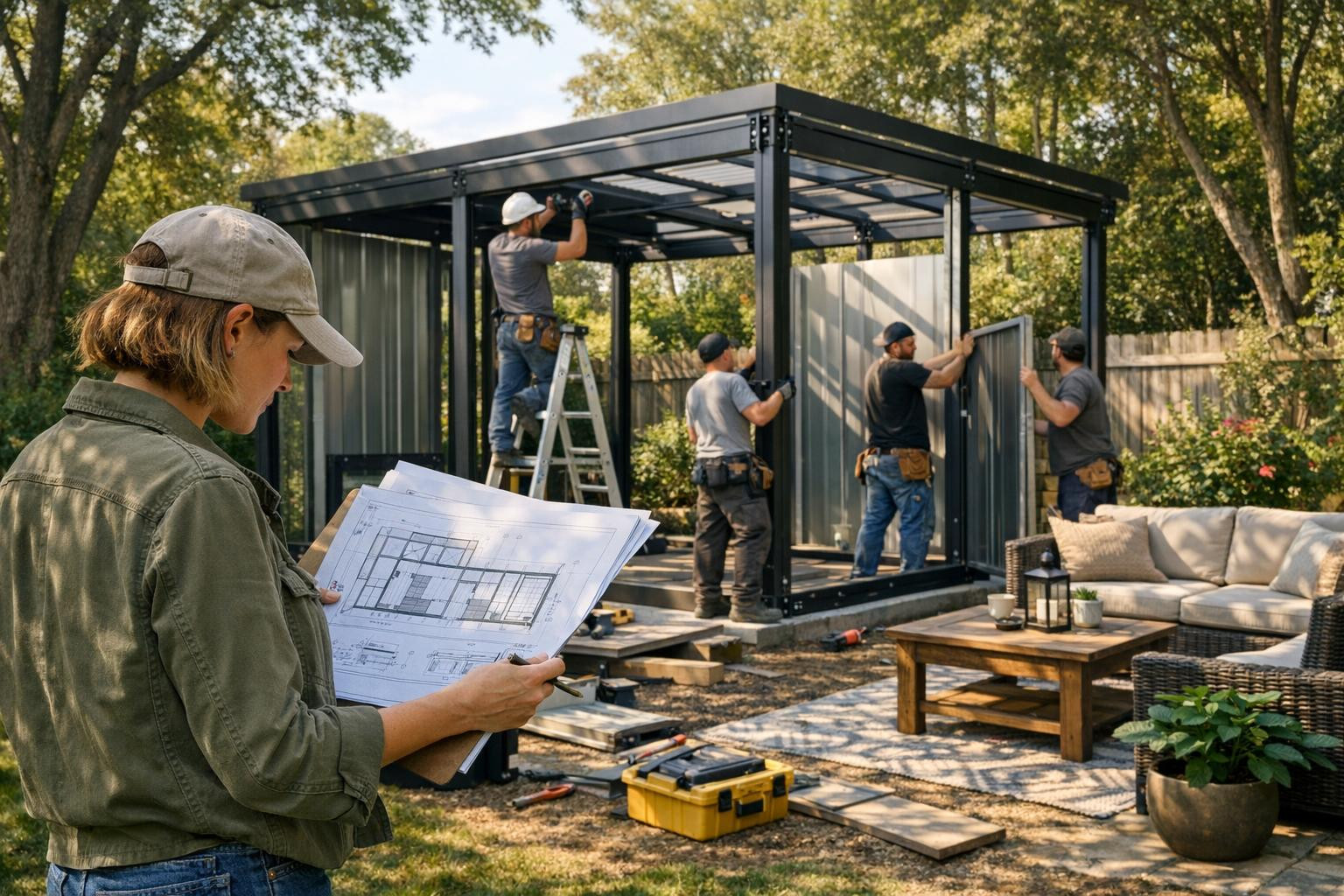 Our company combines practical thinking and attention to design to create lightweight, steel modular solutions for small buildings and outdoor facilities. We wo