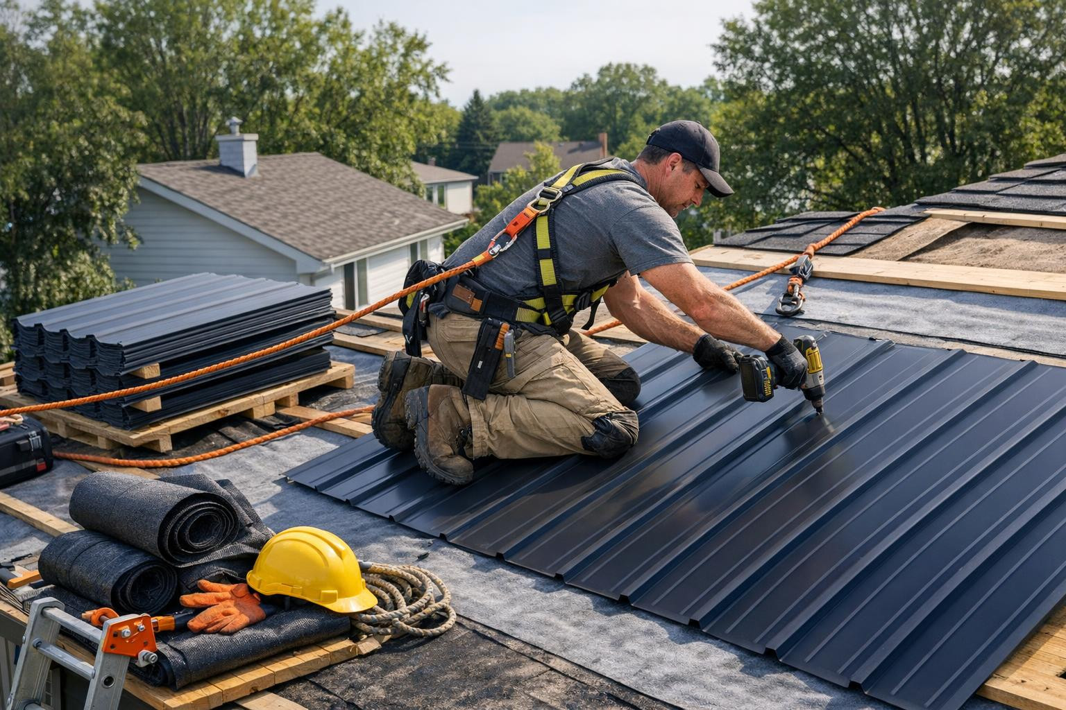 Our company's work focuses on reliable roof solutions: selling roof materials with installation, repair and maintenance, guided by a practical and professional 