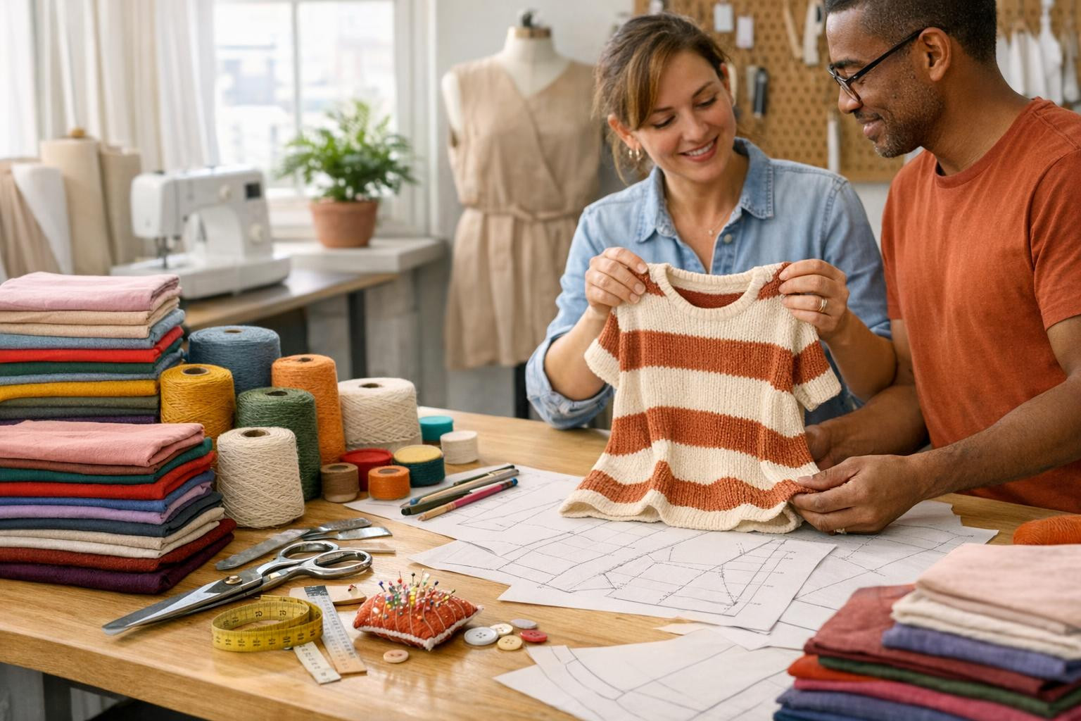 Meie missioon on teha tekstiiliideeist toimivad tooted, pakkudes praktilist tuge kogu arendusest tootmiseni. Töötame selle nimel, et materjalid, lahendused ja s