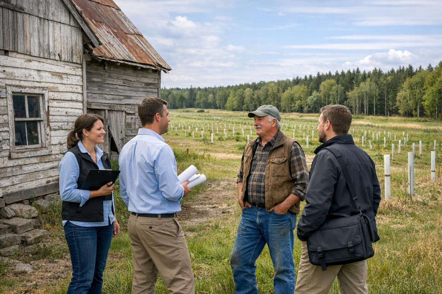 Our company operates in the countryside and in the forest on the principle of providing owners with a simple and reliable way out of the complex real estate mar