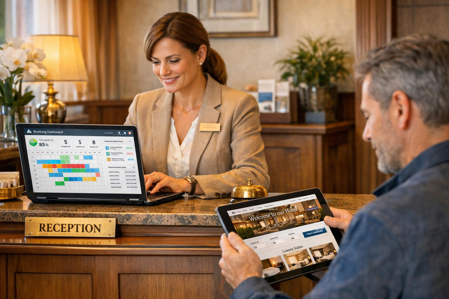 Meie eesmärk on aidata väikestel ja keskmise suurusega majutusettevõtetel võtta tagasi kontroll oma müügi ja igapäevase töö üle. Töötame hotellide, külalistemaj