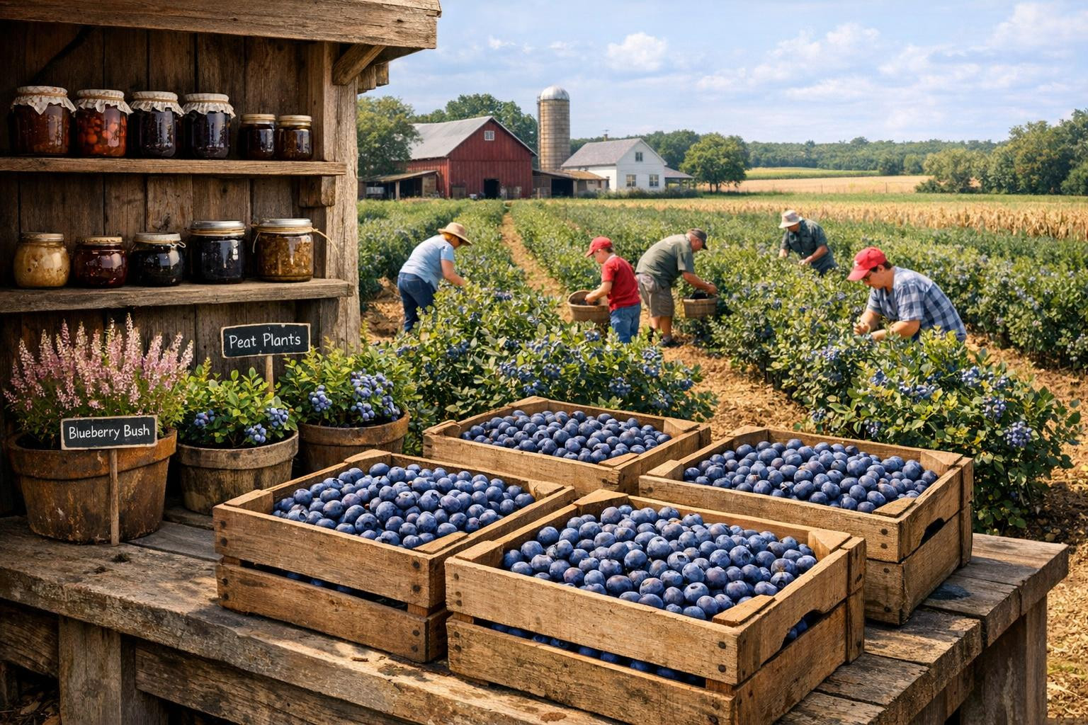 Our farm is a community-focused berry grower who grows blueberries and cranberries and works to ensure that fresh harvests and small products are easily accessi