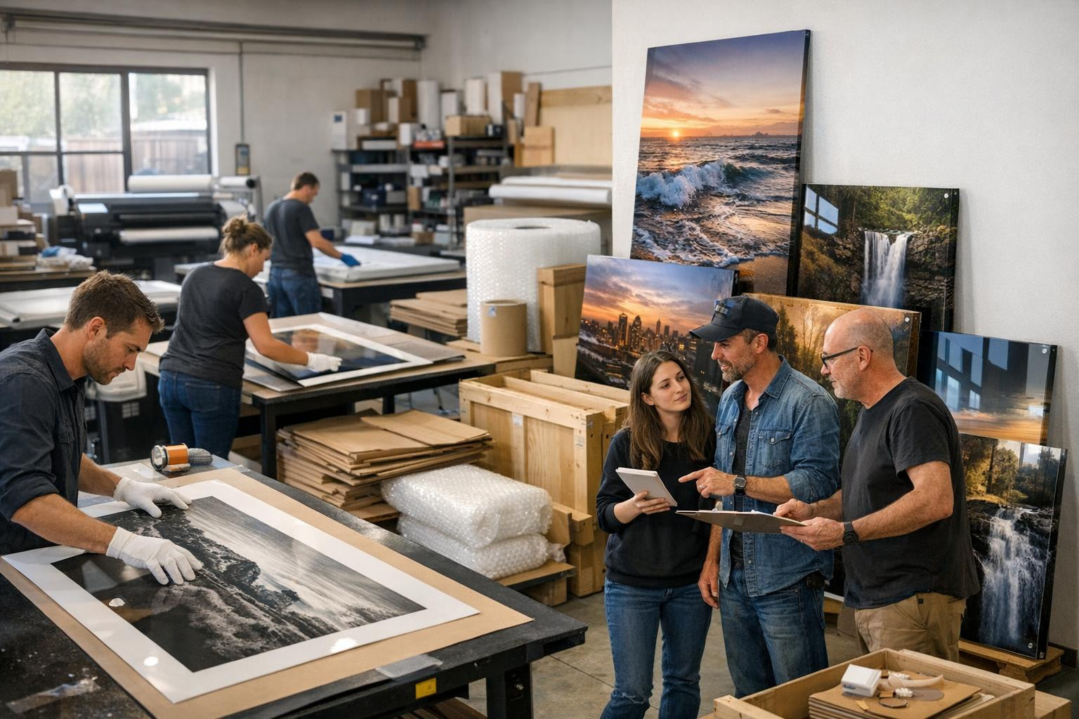 We are a private art production laboratory that helps photographers, galleries and museums to get the work from the idea to a presentation-ready object. Our app