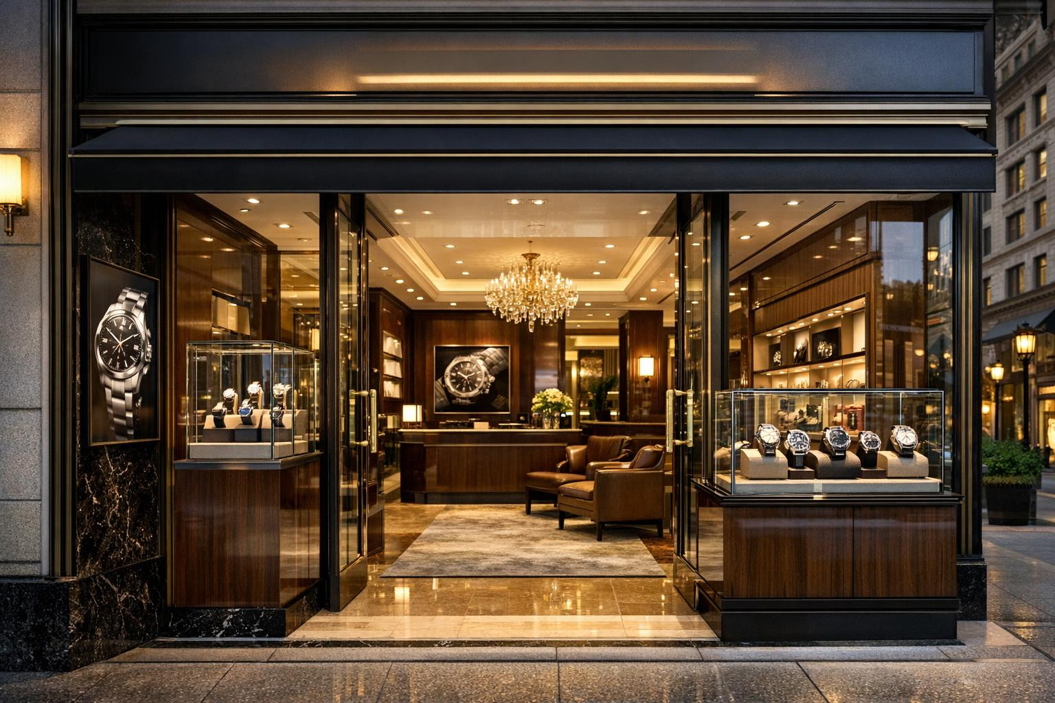 Exclusive clock shop  In the heart of Tallinn, luxury watches and rare limited series of world top brands are brought together, which are sought both by experie