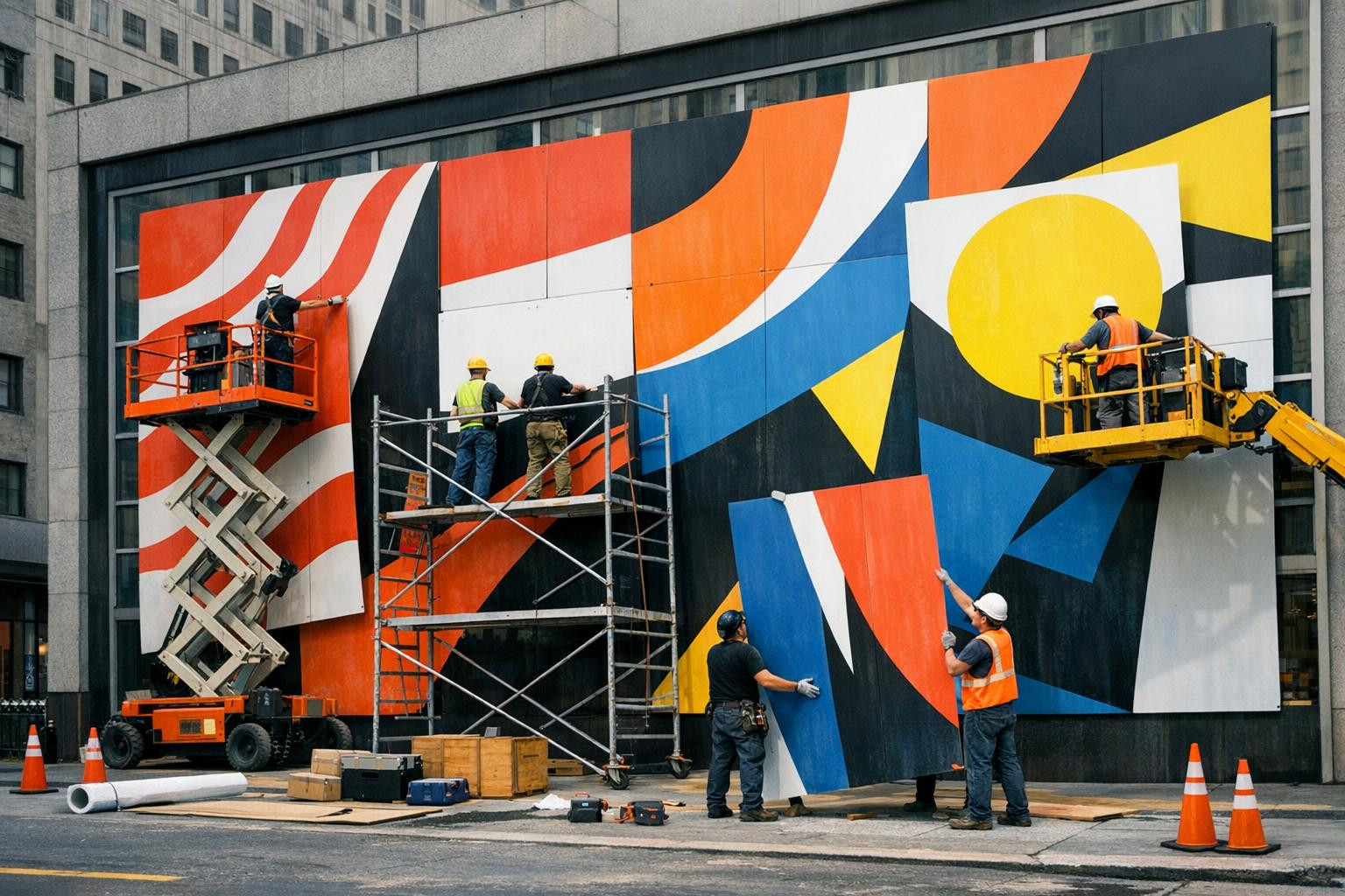 Make the building a landmark    < Fassenger design  combined with accurate print offers a fast and visible way to present the brand, strengthen the marketing