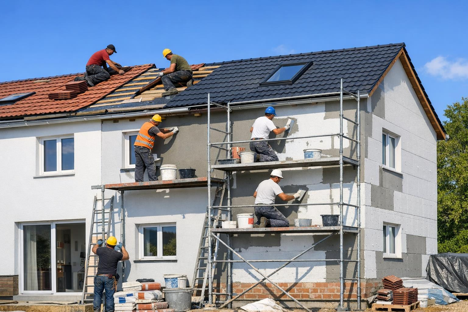 Updated innovation that protects and values building    Fassad renovation combines modern exterior finishing, effective insulation and roof improvement to make 