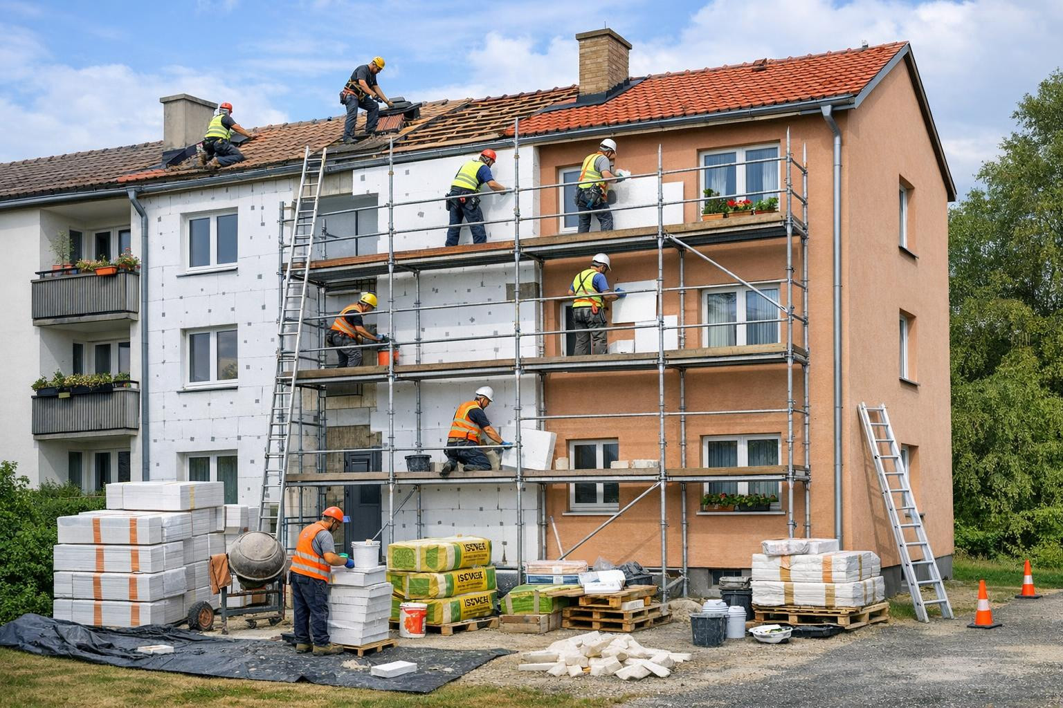 Fassad solutions  give the building a beautiful appearance and increase its energy efficiency, reducing heating costs and prolonging the lifetime of the buildin