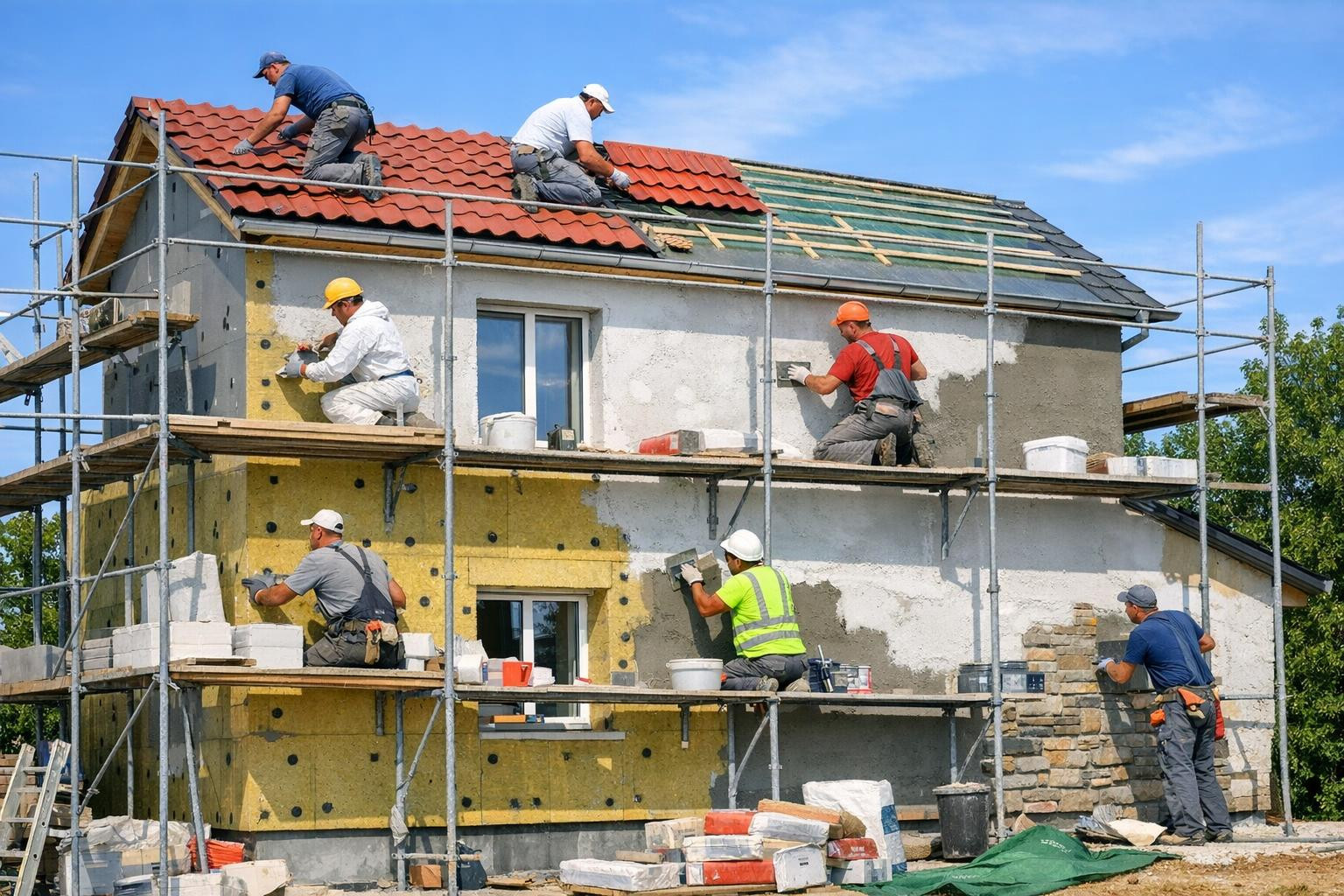 Perfect protection and fresh appearance for each building    Fassage works ,   roof works , additional  heat works  and finishing solutions ensure long-term pro