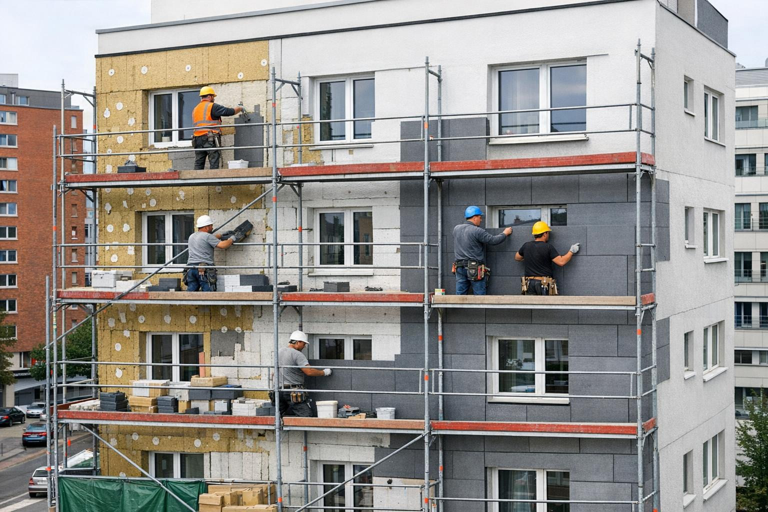 Why are facade works important?   Fassage works strengthen the weatherproofing of the building, improve energy efficiency and give a fresh and professional appe