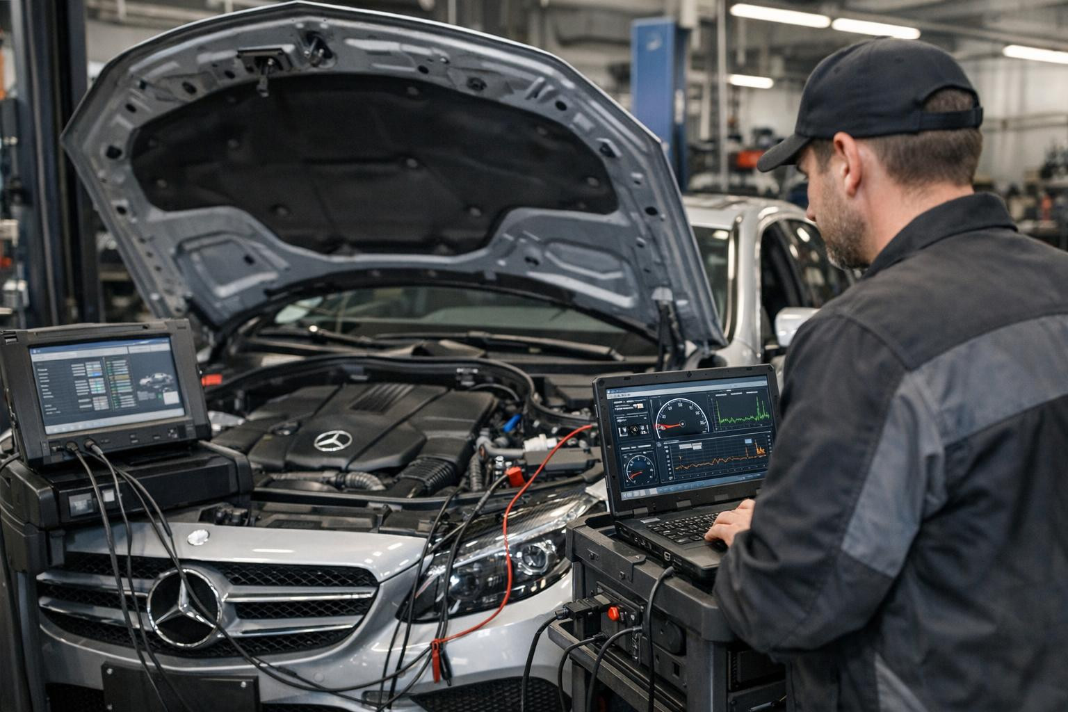 Clear overview and firm solution to any technical problem    Motor diagnostics ,  electrical diagnostics  and   gearbox repair  combine the skills of experience