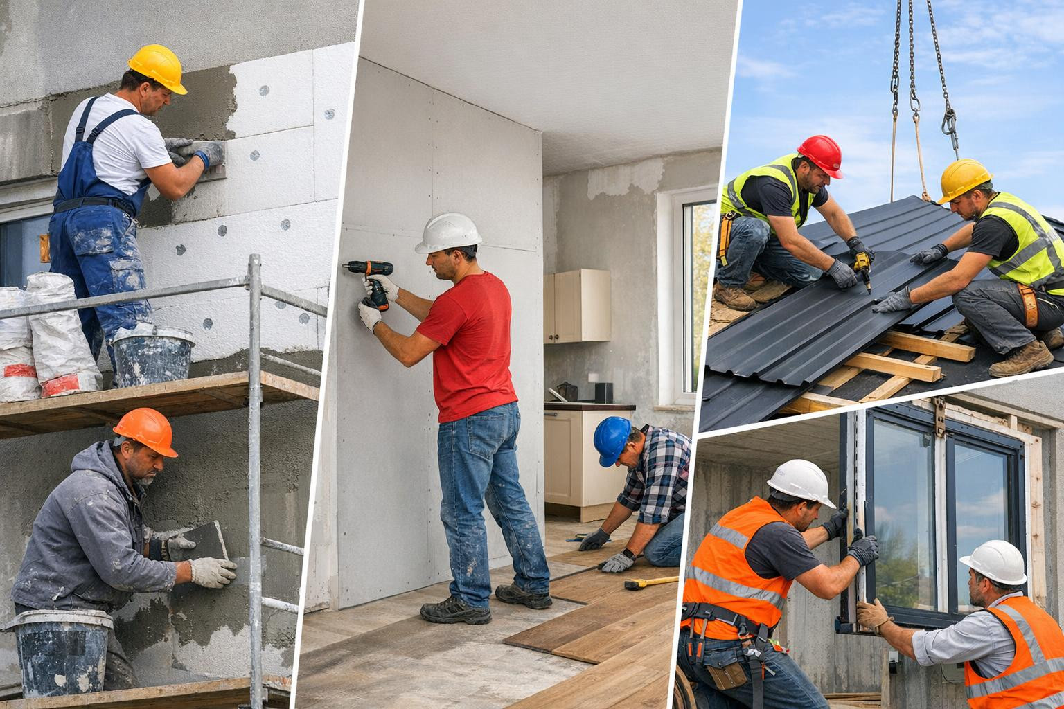 Full service from finishing to assembly - beautiful, durable and energy-efficient  The team professionally performs internal and external finishing works, insul