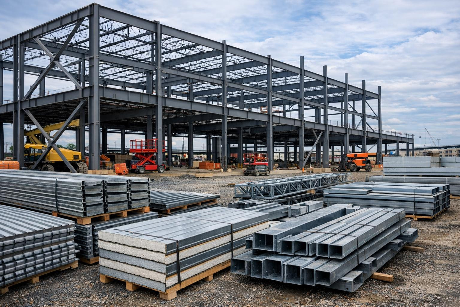 Metal constructions  and  prepared parts  give the forward-looking construction the accuracy, durability and working speed required by project managers and cons