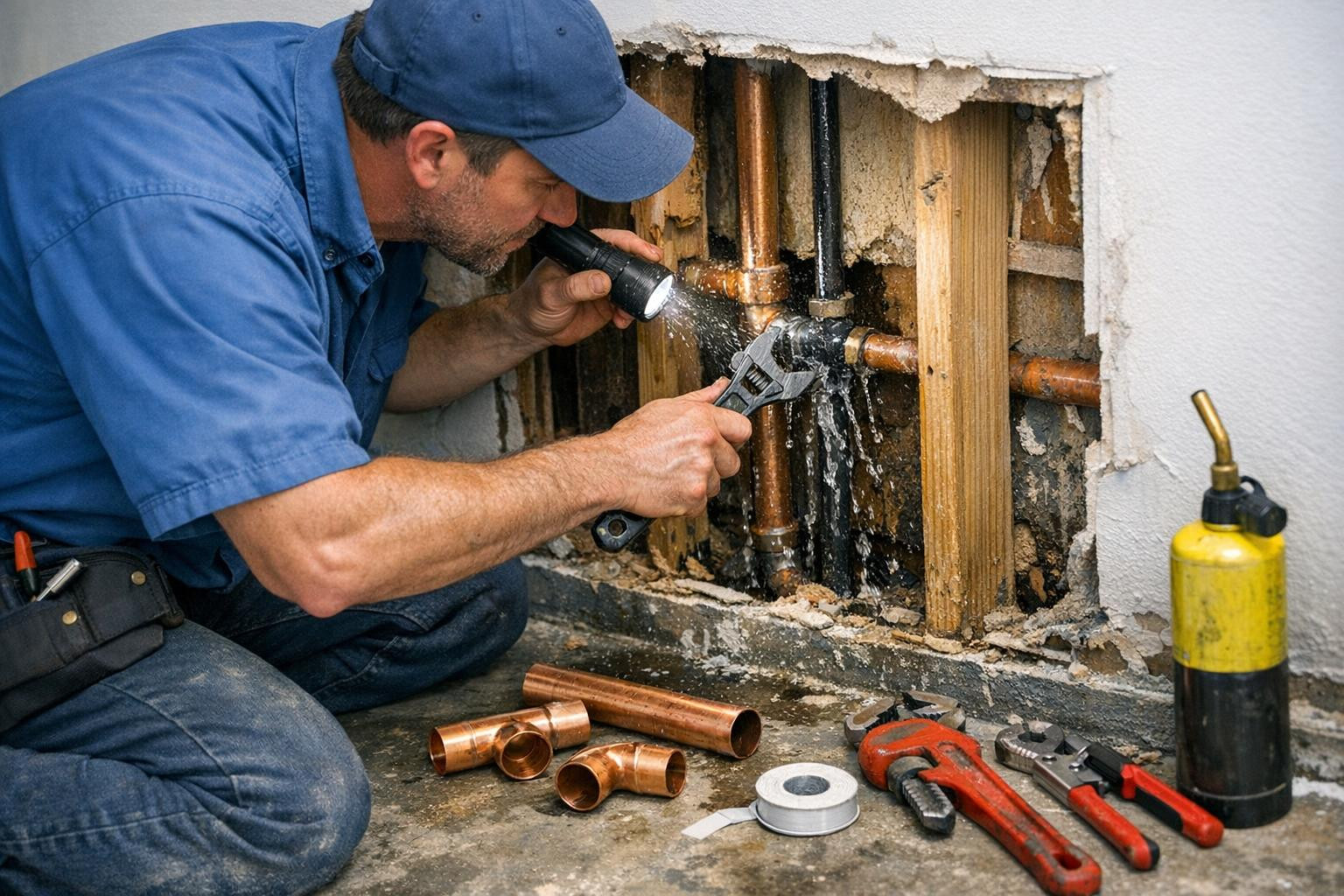 Professional plumbing and leakage search that keeps home and business areas dry    Water pipe installation ,  Water pipe repair  and accurate  pipe leakage sear