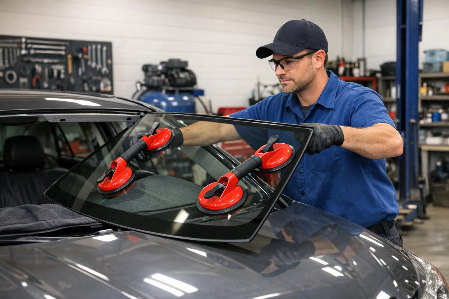 Glass repair  ensures clear visibility and safer driving by restoring damaged glasses quickly and professionally. The service includes both the repair of small 