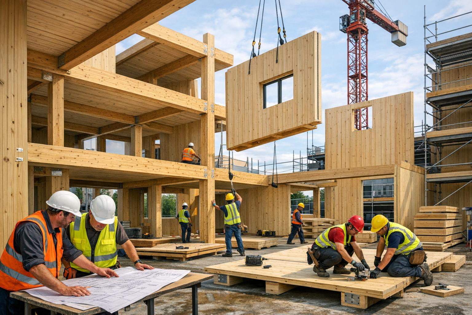 Certified engineering wood solutions  connect modern prefabrication, accurate customised production and construction ready   keys to hand   service to accelerat