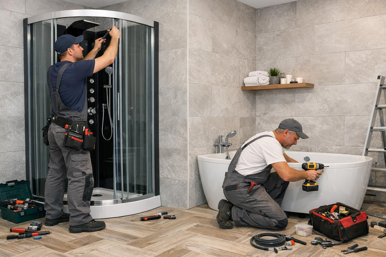 Fresh and secure solution for bathroom     Dush installation ,  dush cabin installation  and   bath installation , together with all connections, ensure that th