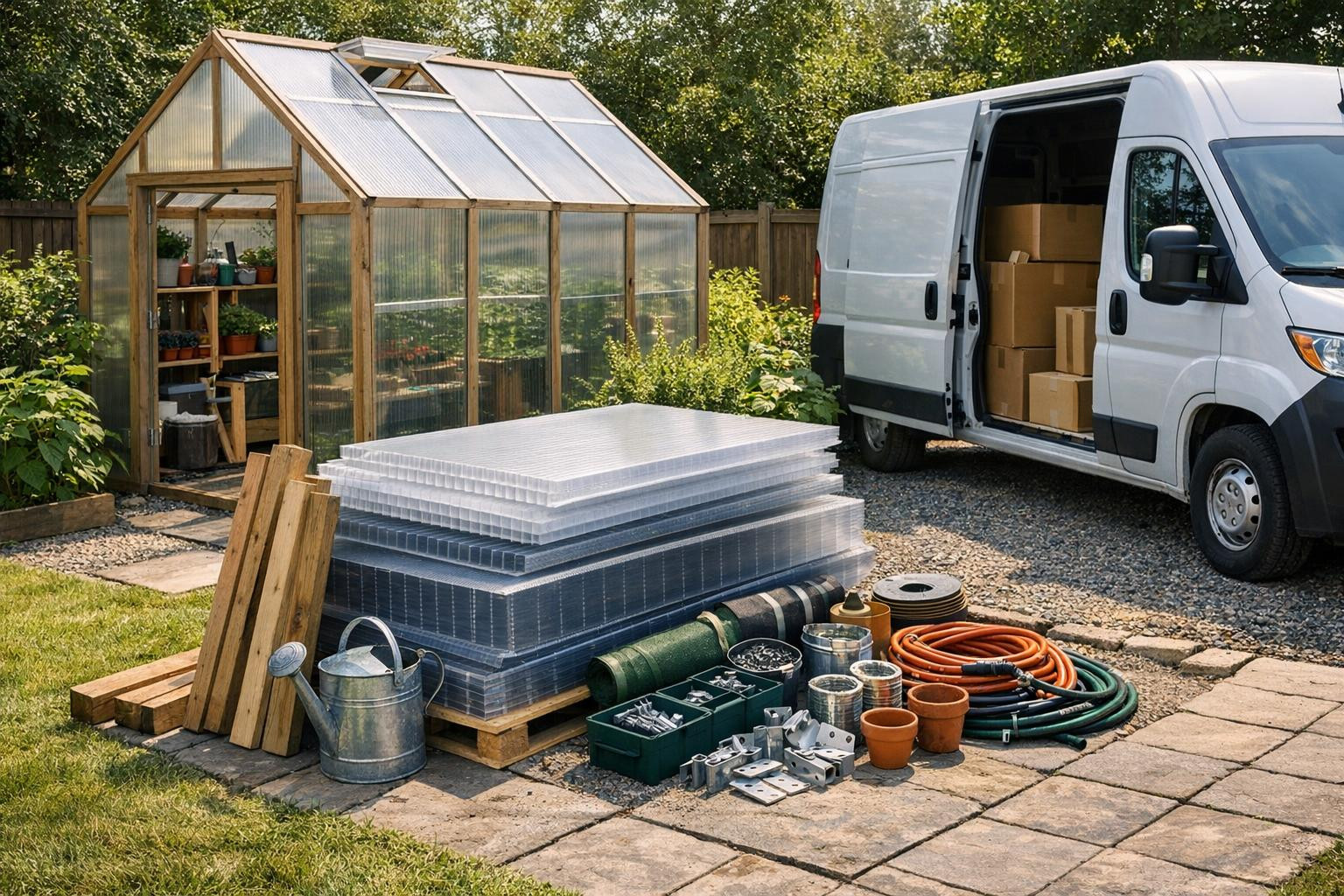 Prepared greenhouse kits  with quality  polycarbonate plates , additional  installation accessories  and treated wood base solution provide a clear and long-ter