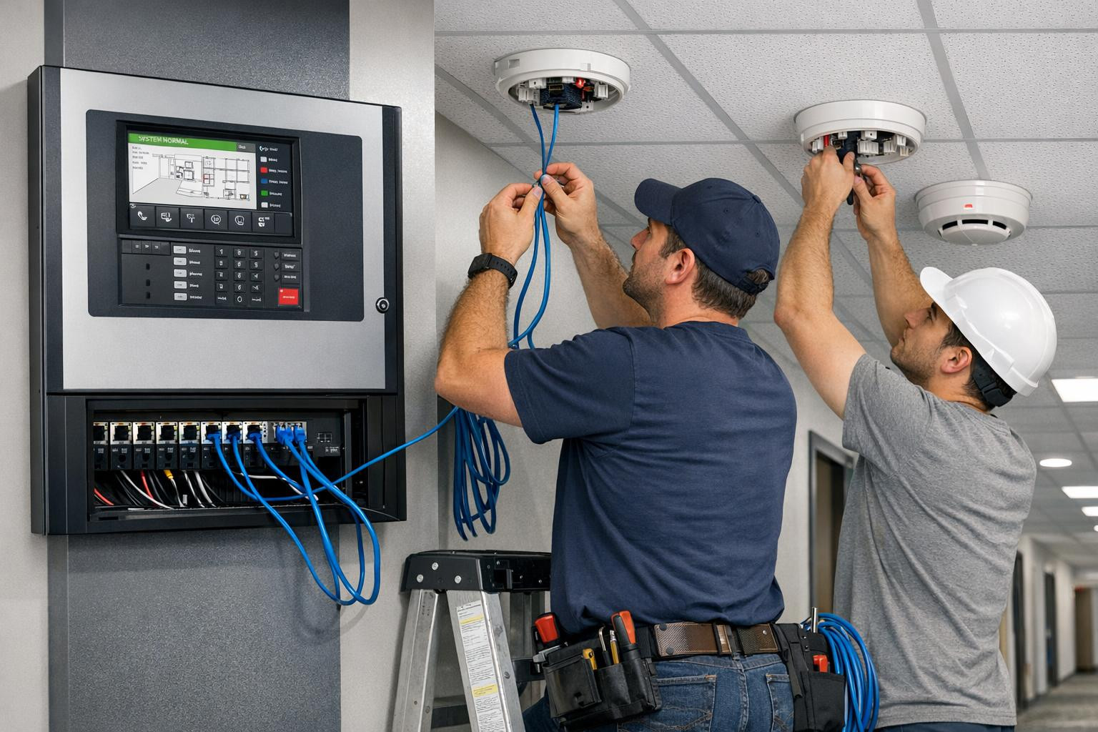 Quick overview and protection across the entire object network     Fire detection   connects top-level  alarm systems  , addresses  suit sensors   and robusty  