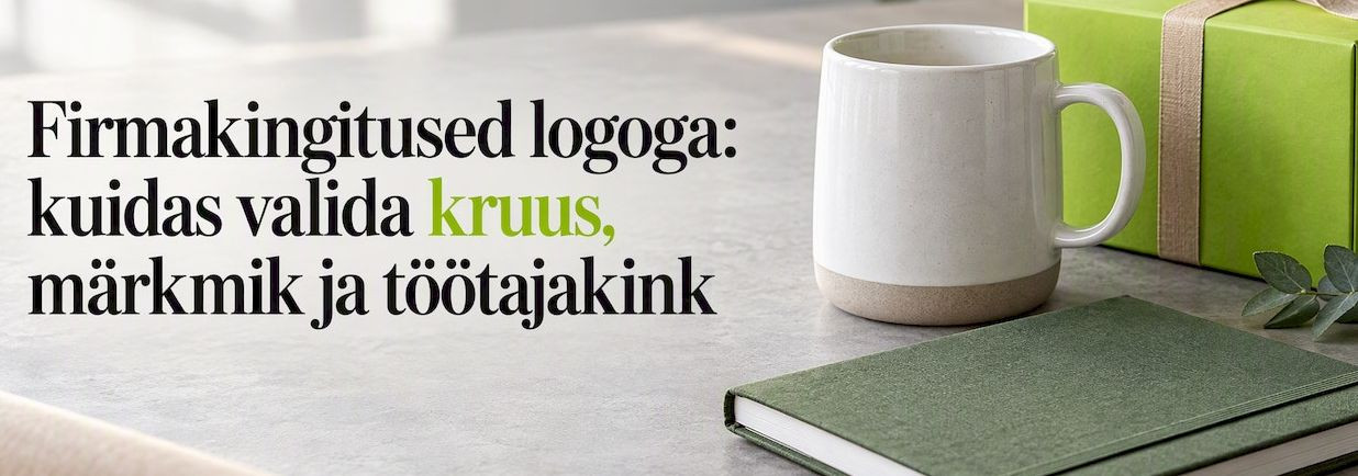 Kokkuvõte: firmakingitused logoga – kuidas valida parim kruus, märkmik ja töötajakingitus 2026. aastal?     Firmakingitused logoga, reklaamkingitused ettevõtete