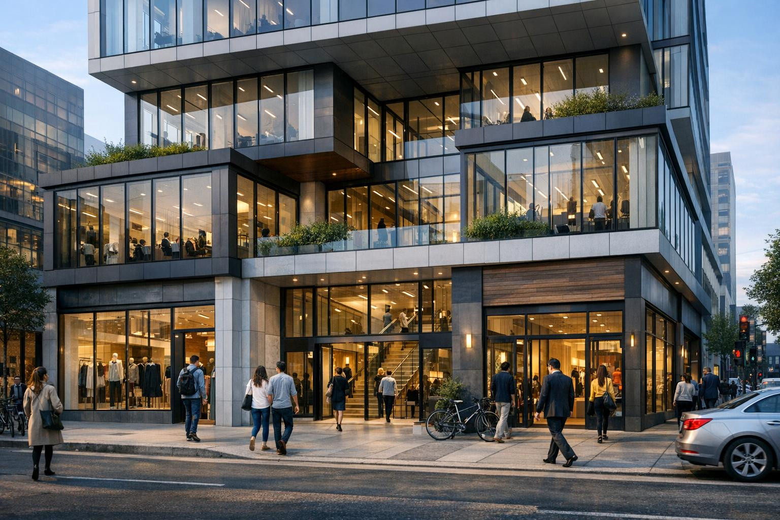 Flexible business areas  combine well-thought-out spatial solutions, high-quality location and transparent  rent contracts  to support business growth in both o