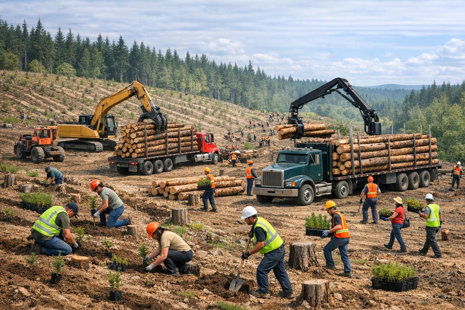 Forest renewal, timber harvesting and export - your forest is rapidly recovering and ready for use    Forest renewal ,  ,  wood harvesting  and  wood export  ar