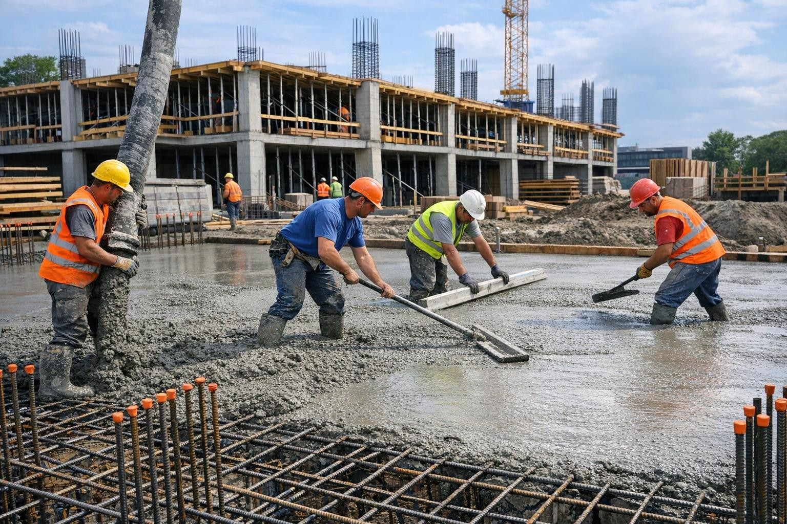 Strong base for each building     Foundation and concrete   ensure the stability and long-lasting of the building from the initial digging work to the finished 