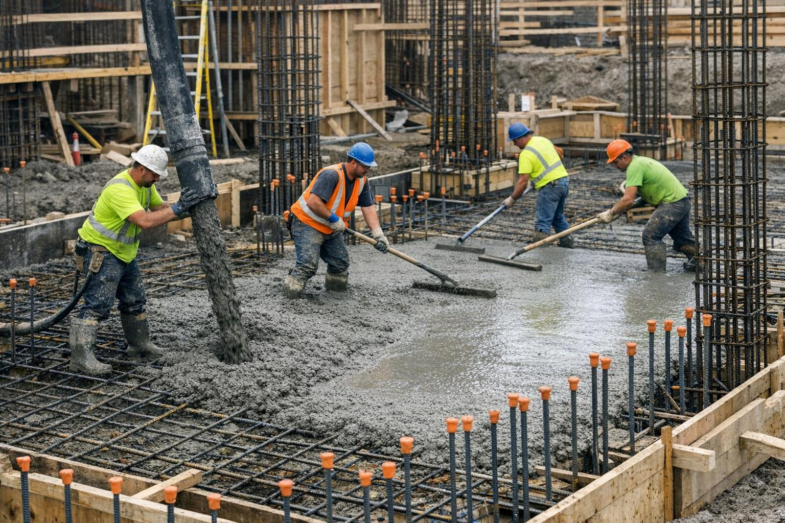 A strong start to the entire construction     The foundation\'s construction   and  concrete works   are the basis of the duration of each building. A combinati