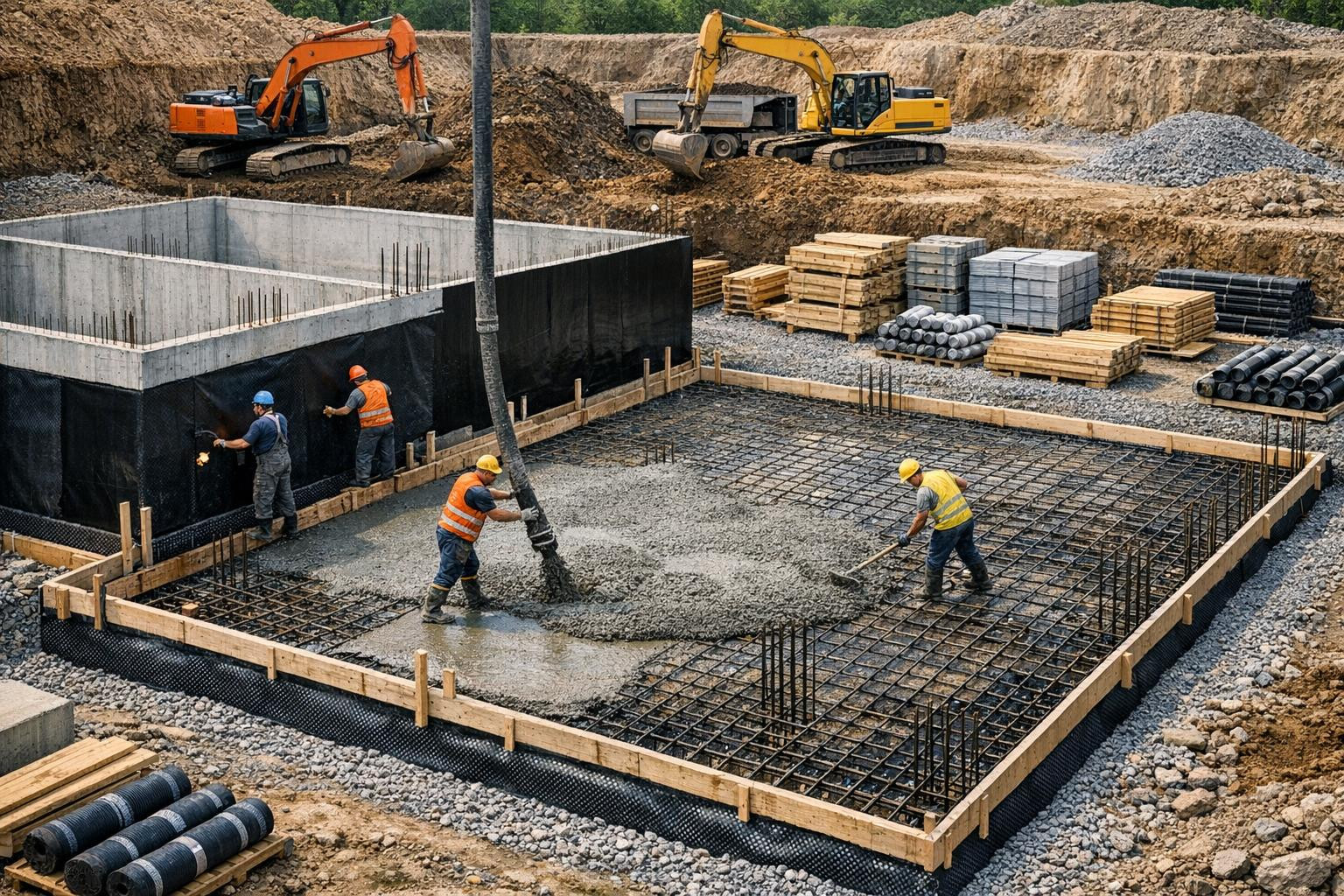 A strong and accurate foundation   is the basis for the long-term character of each building. The well-planned and carried out foundation construction combines 