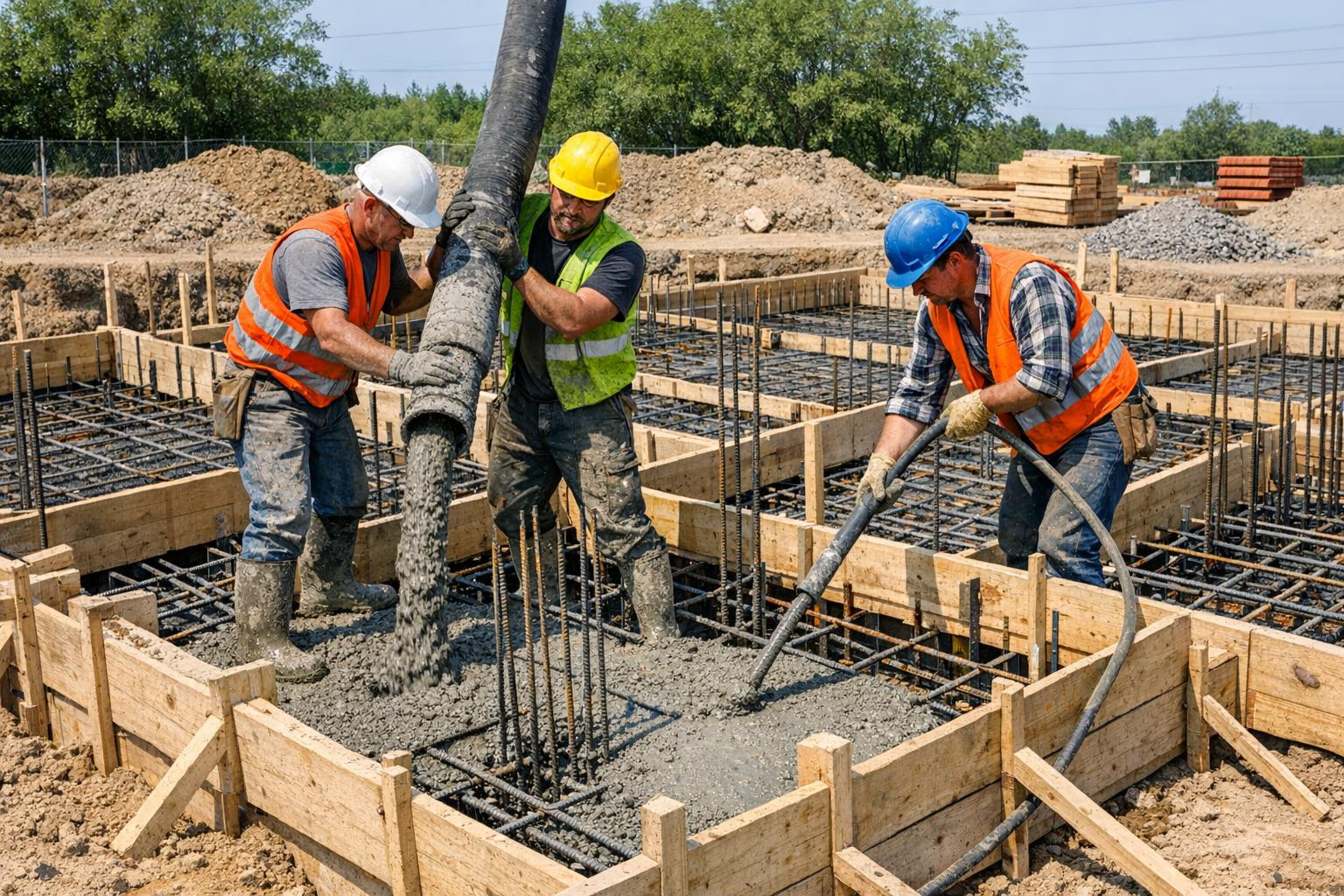 A durable base for each building    < The construction of the foundation   and professional  betonisation works   ensure long-term stability of the building 