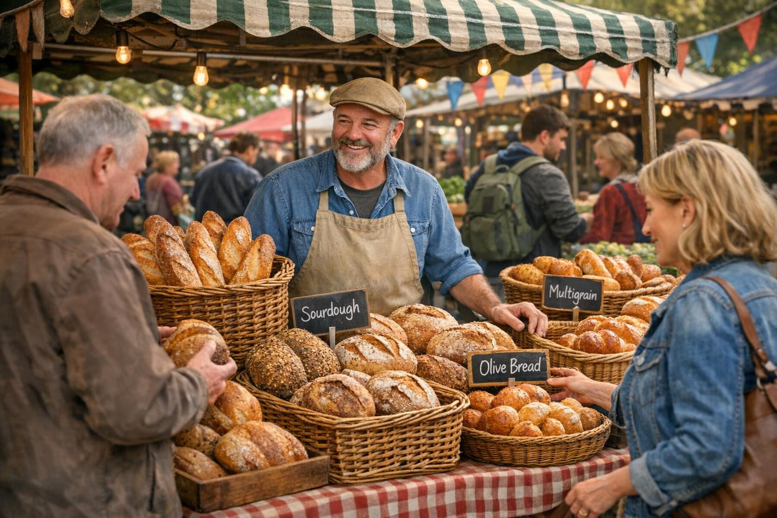 Fresh bread directly from the market and the fair The locally ...