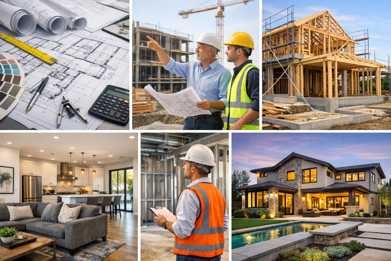 Full solutions for each stage of the construction project < ...