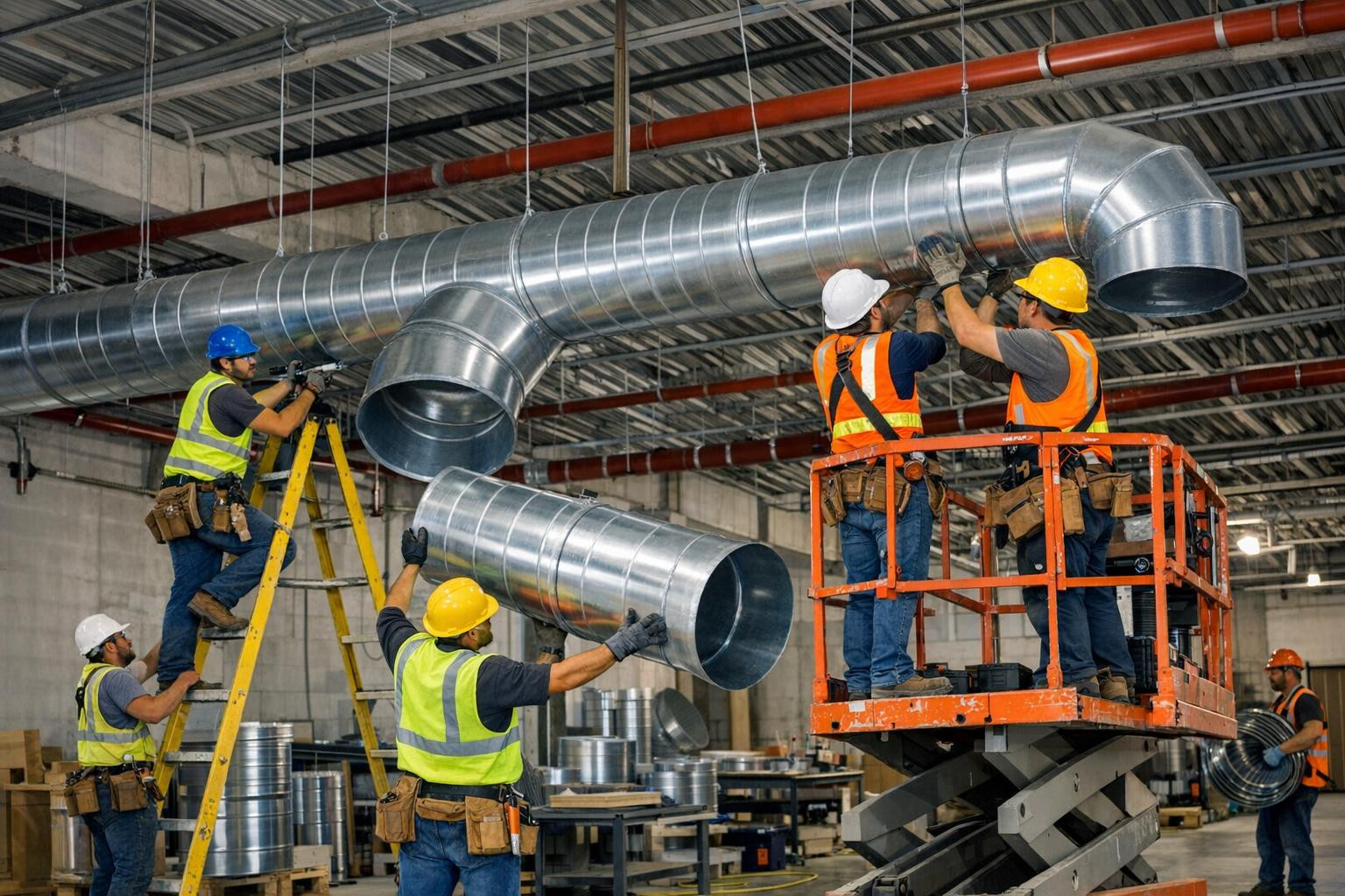 Full ventilation construction  , covering all stages from design to completion - specialised project-based ventilation ensures a healthy indoor climate, optimal